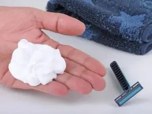 Shaving cream and razor