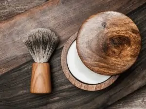 shaving brush and shaving soap