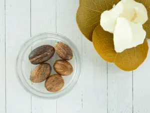 shea butter and seeds on a table