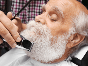 Elderly shaving