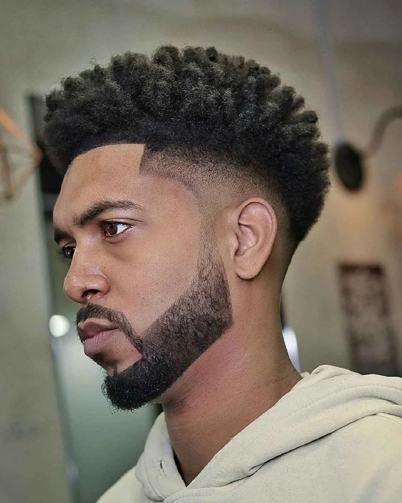 High Fade With An Afro