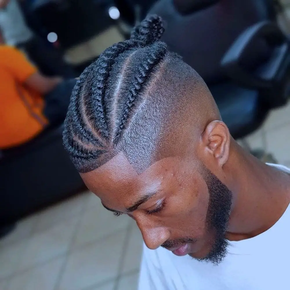 High Fade With Braids