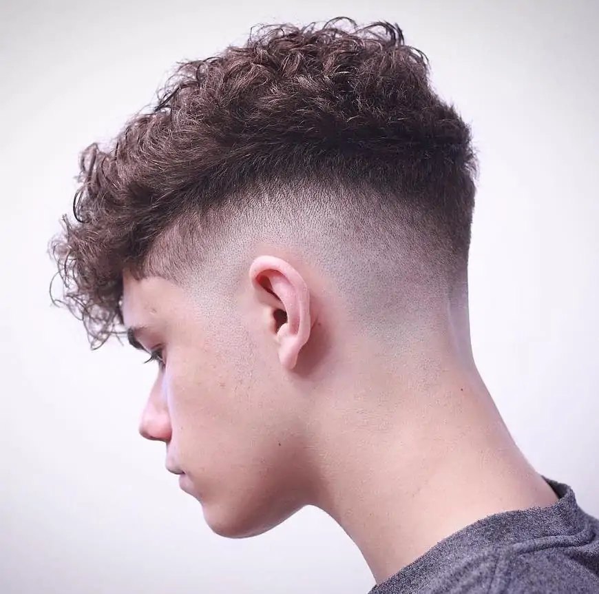 High Fade With Thick Fringe